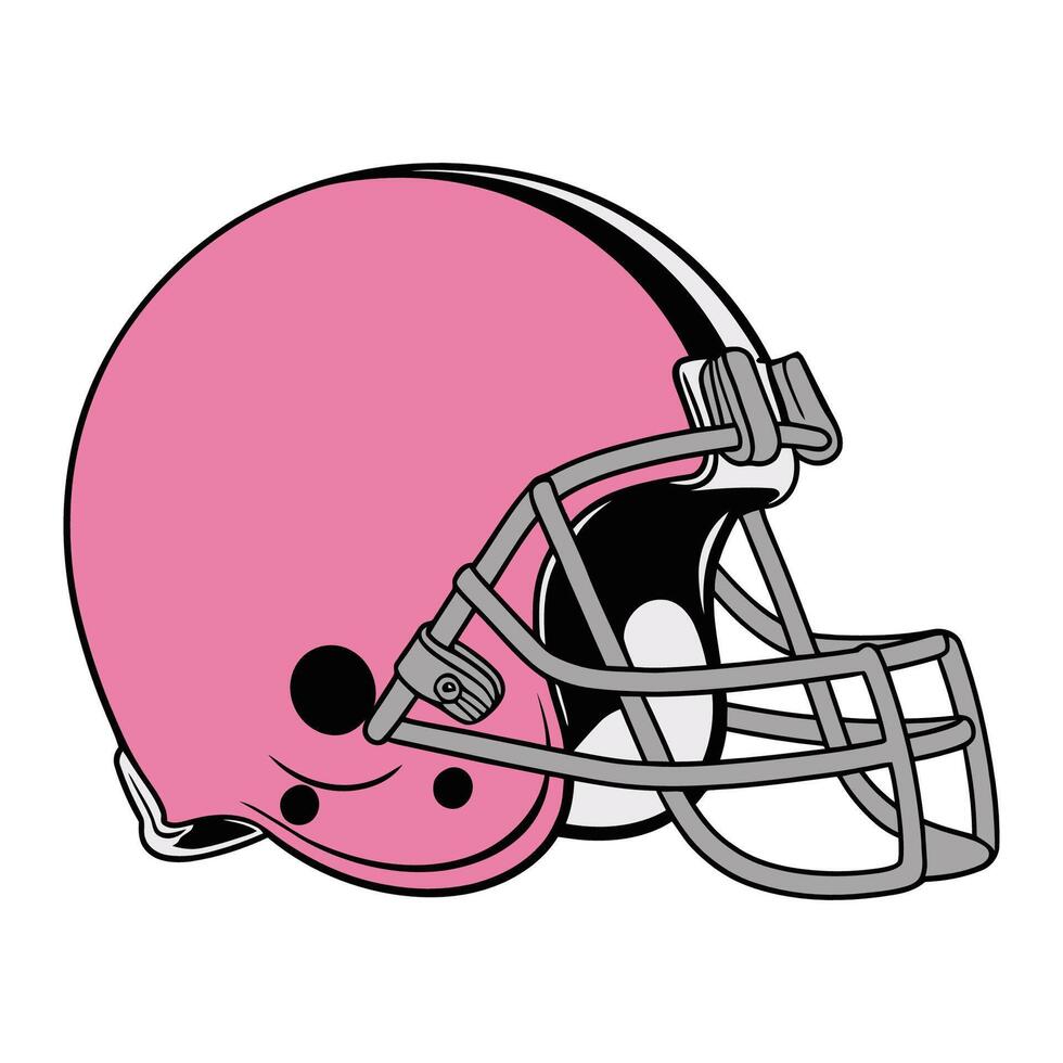 Stylized Pink Football Helmet Illustration for Sports Design vector