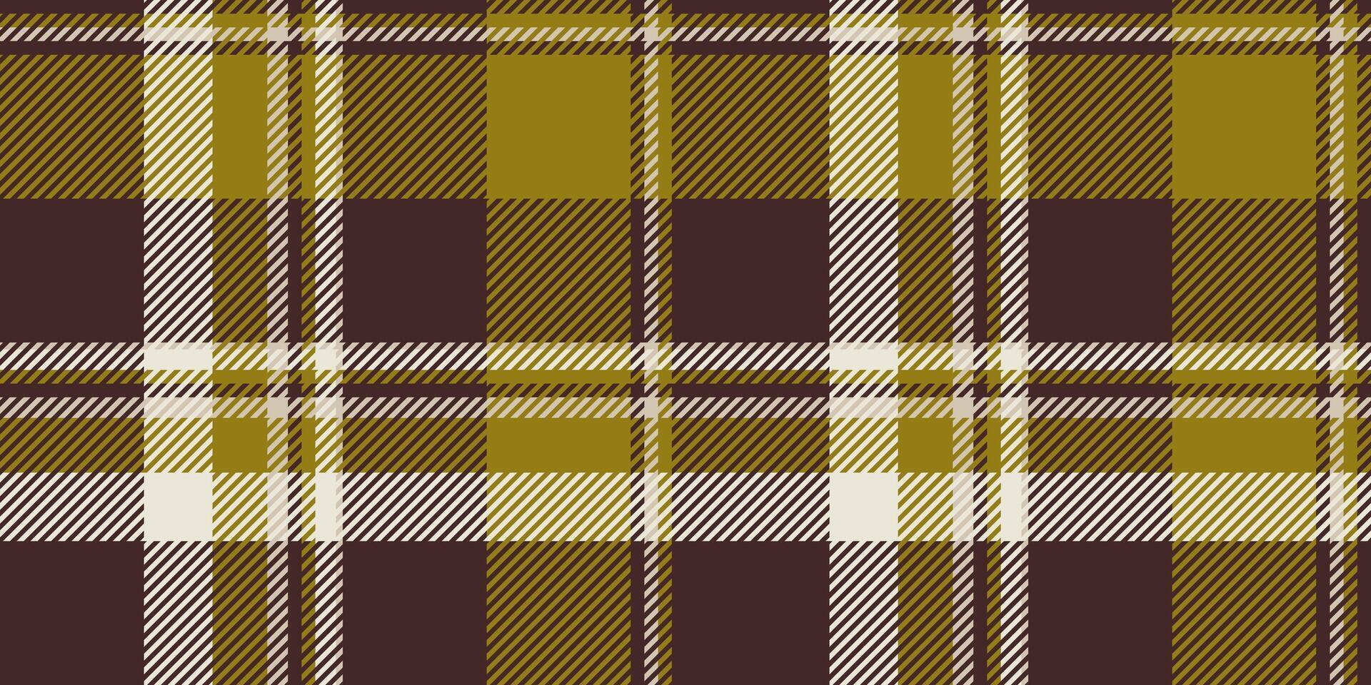 Quiet texture seamless plaid, harmony check textile pattern. Suit background fabric tartan in dark and yellow colors. vector