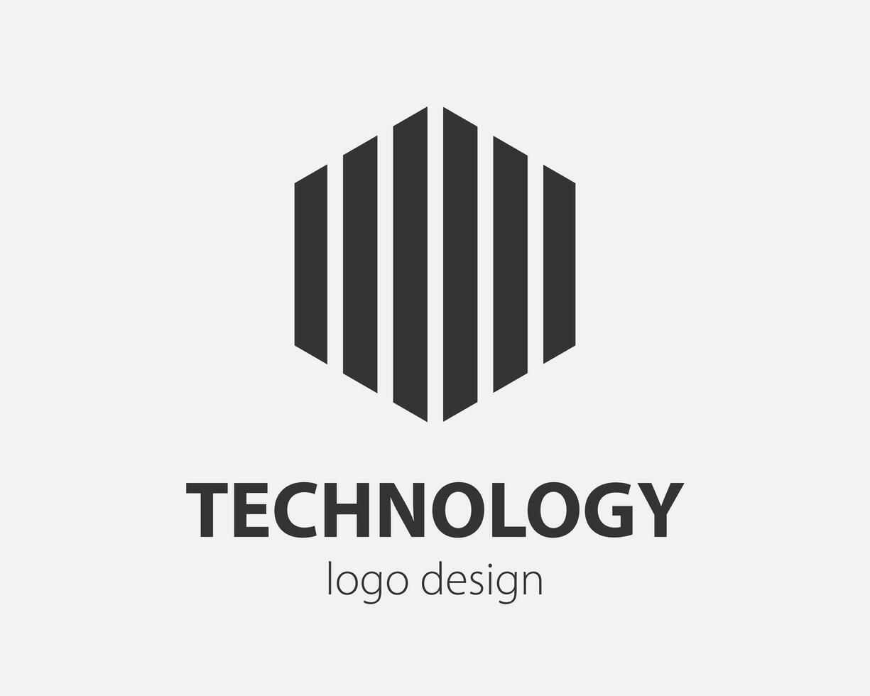 Trend logo hexagon tech design. Technology logotype for smart system, network application, crypto icon. vector