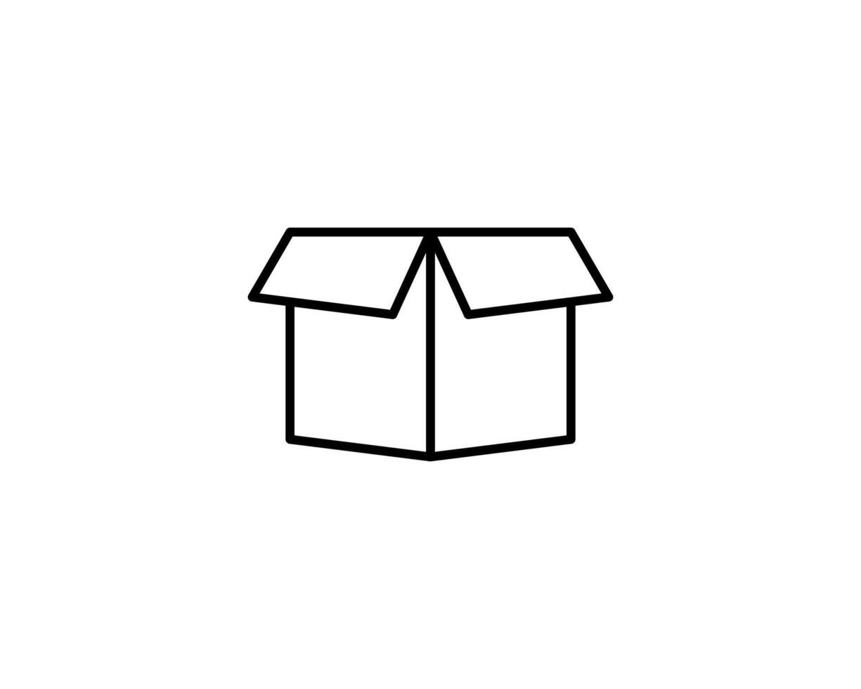 Delivery packaging icon. Cargo cardboard box icons. Carton package sign from line geometric shapes. vector