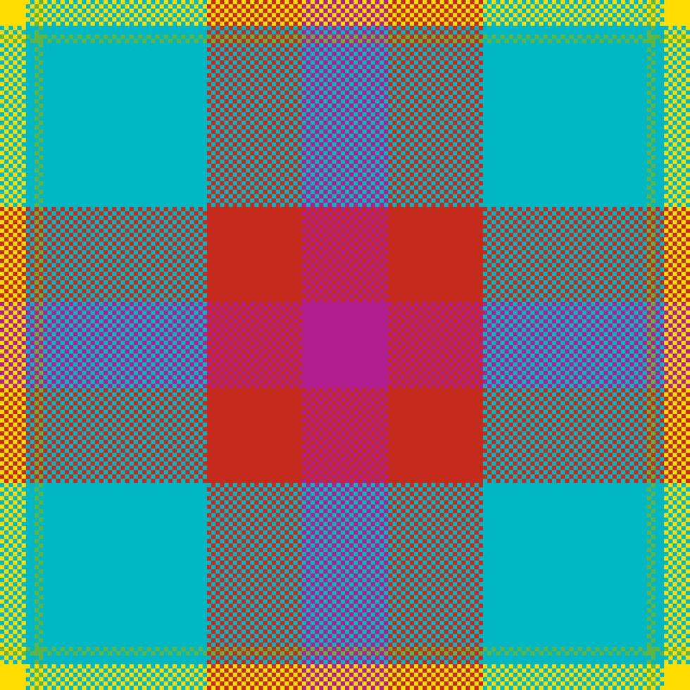 Pixel background design. Modern seamless pattern plaid. Square texture fabric. Tartan scottish textile. Beauty color madras ornament. vector