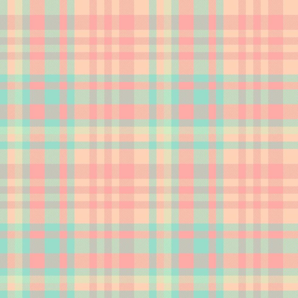 Formal check tartan texture, windowpane textile seamless. Detailed fabric pattern plaid background in light and red colors. vector