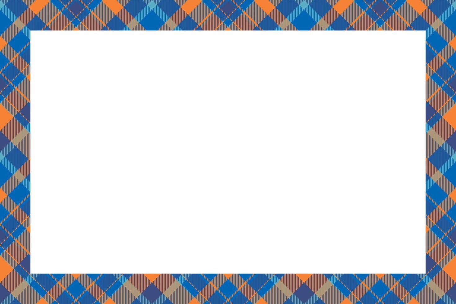 Vintage frame . Scottish border pattern retro style. Tartan plaid ornament. vector