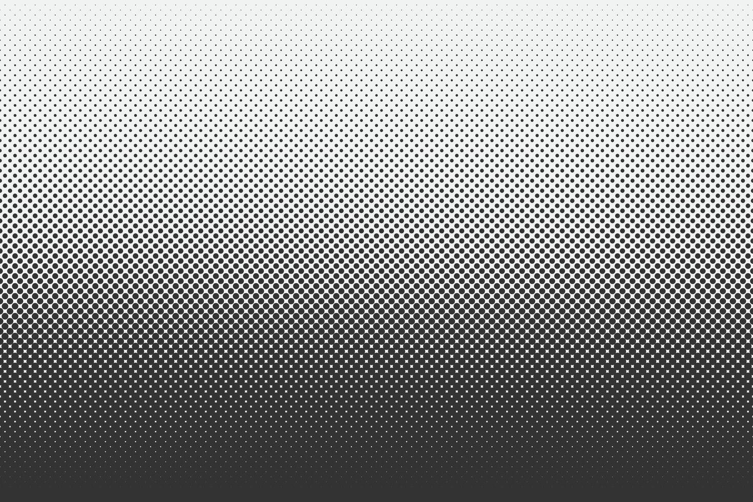 Black and white gradient halftone background. Comics style seamless pattern. vector