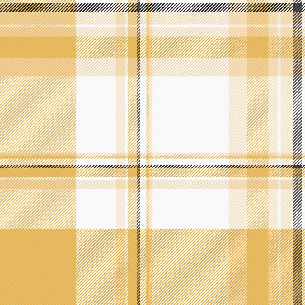Multicultural pattern check texture, tiny seamless fabric background. Korean textile tartan plaid in white and amber colors. vector
