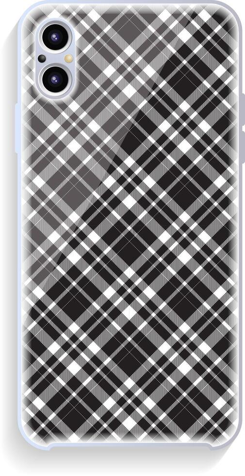 Smartphone cover design mockup. Template geometric pattern for mobile phone back part. Flat design. vector