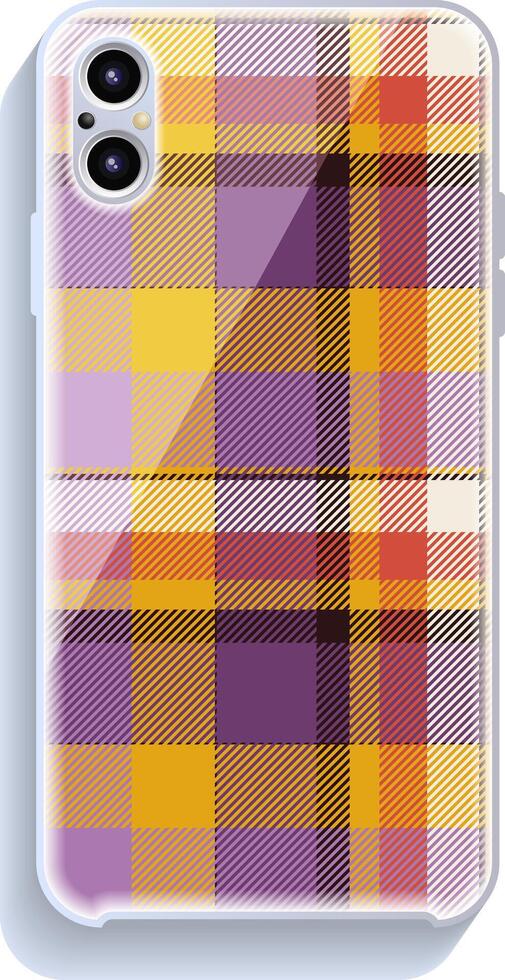 Smartphone cover design mockup. Template geometric pattern for mobile phone back part. Flat design. vector