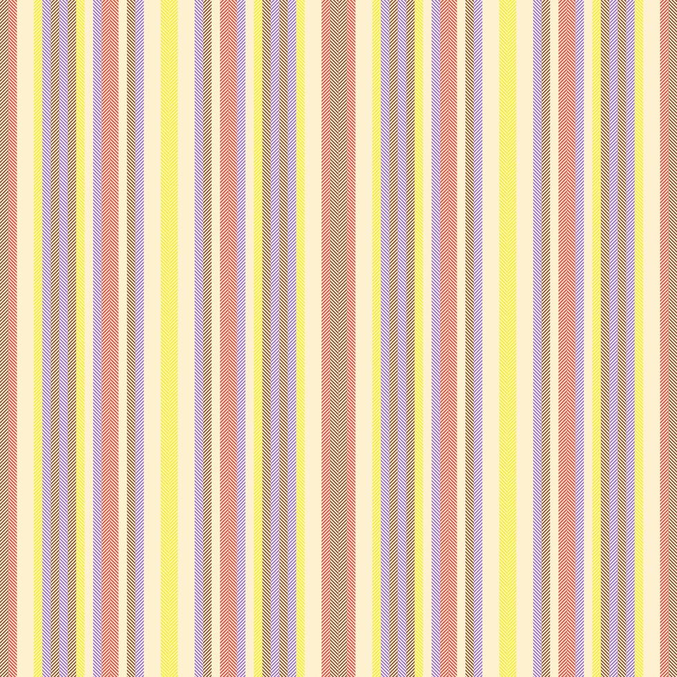 Tablecloth background lines, customized pattern seamless texture. Difficult textile fabric stripe vertical in light and red colors. vector