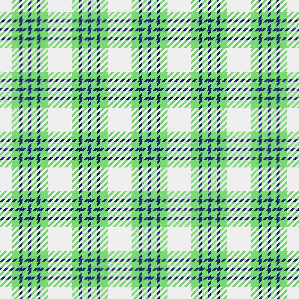 Anniversary check textile background, tape fabric texture. Shabby pattern tartan plaid seamless in green and white colors. vector