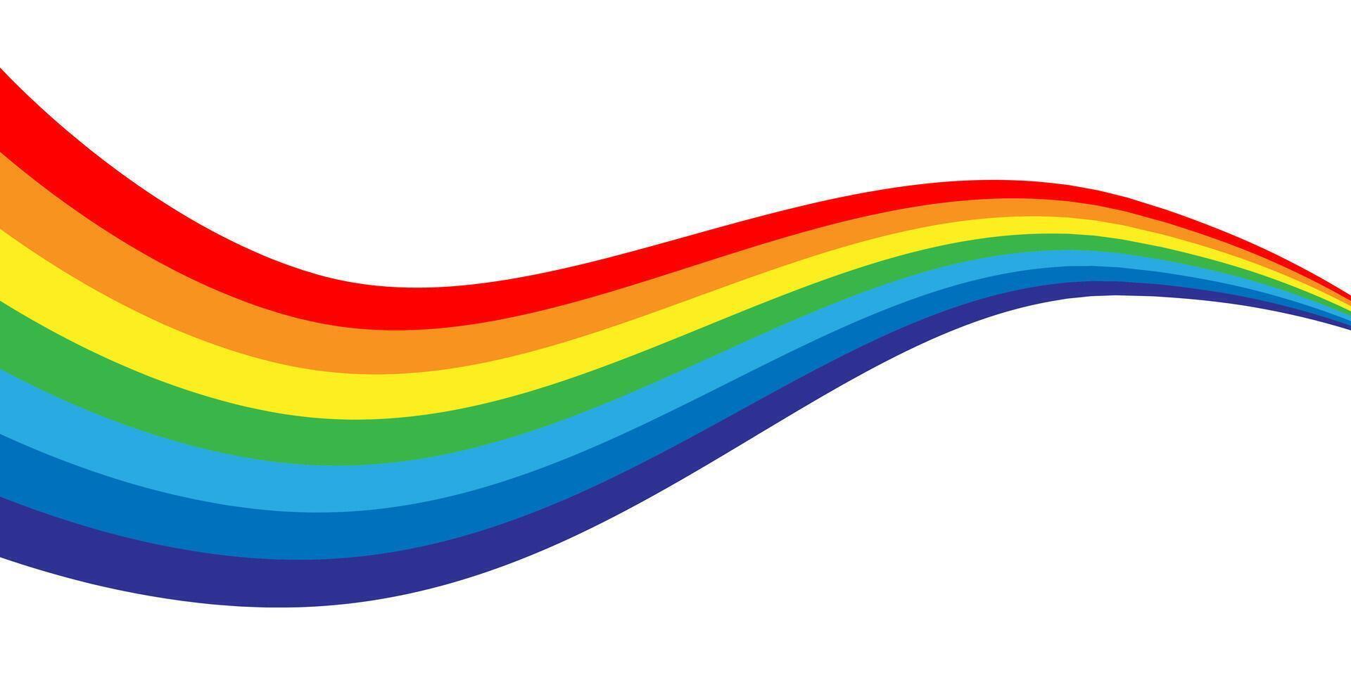Rainbow illustration. Colorful abstract design. Color graphic symbol rain bow. vector