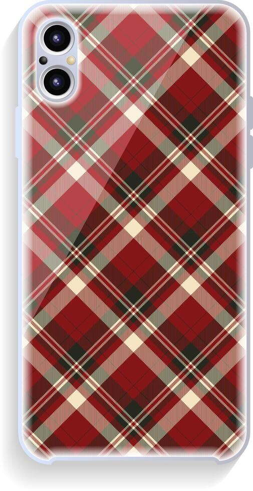 Smartphone cover design mockup. Template geometric pattern for mobile phone back part. Flat design. vector