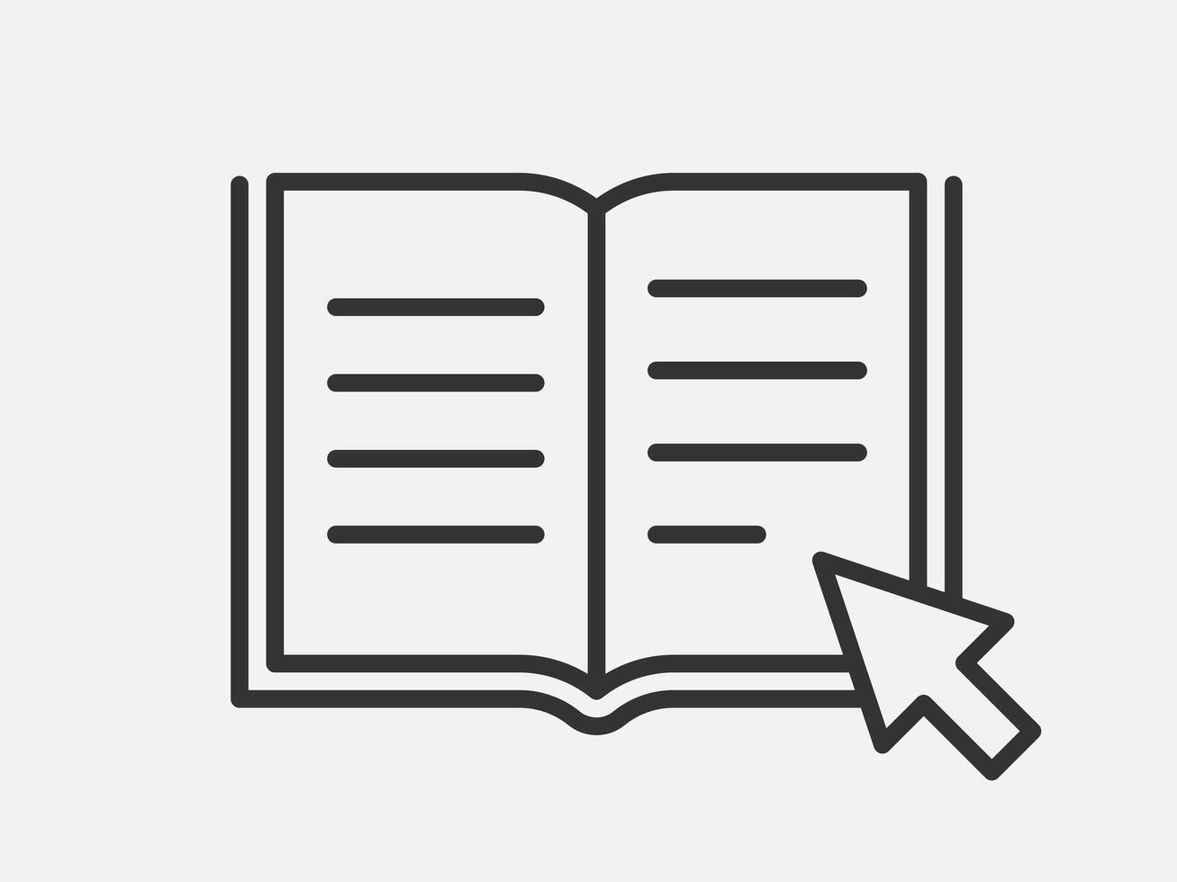 Guide icon , user manual. Service information document, instruction. vector