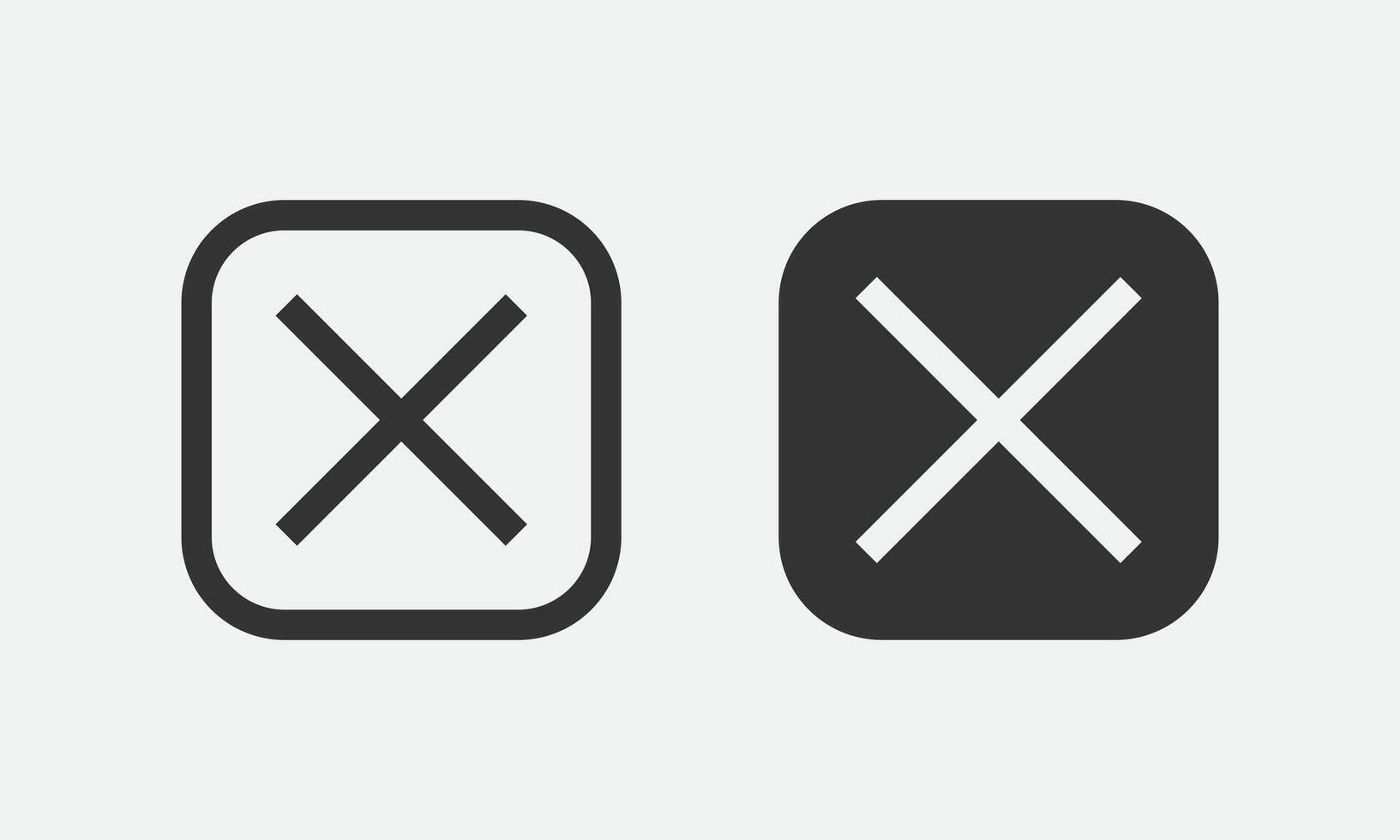 Close icon sign. Cancel symbol web design. Error, denied, avoid or wrong data button. vector