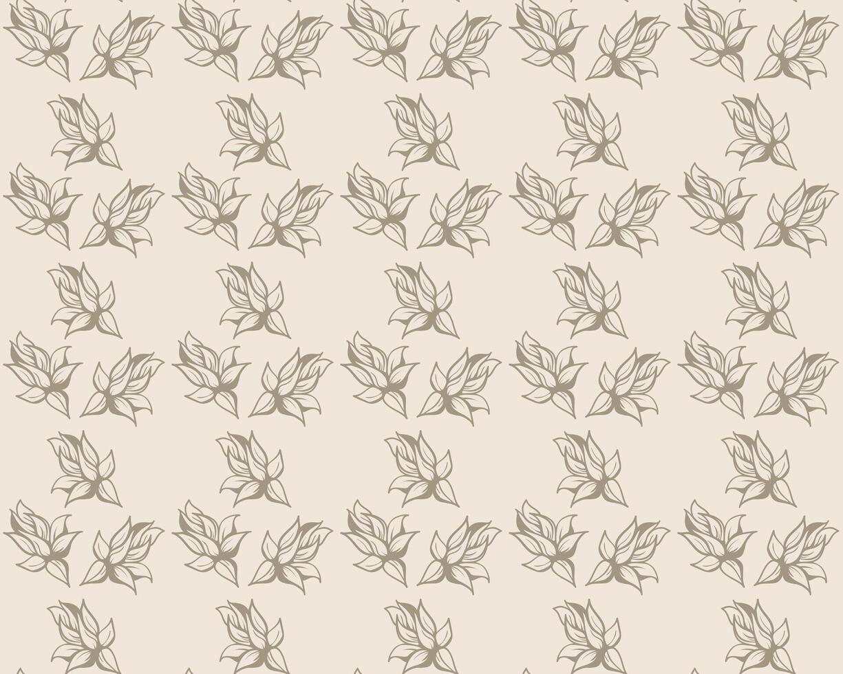 Foliage pattern of leaf plant for textile design. Floral art for wallpaper or fabric fashion. vector