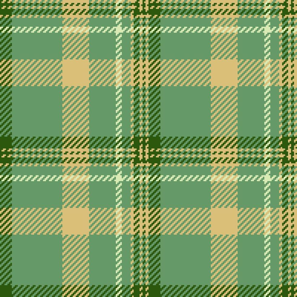 Grand seamless texture plaid, heritage pattern textile background. Frame fabric check tartan in green and amber colors. vector