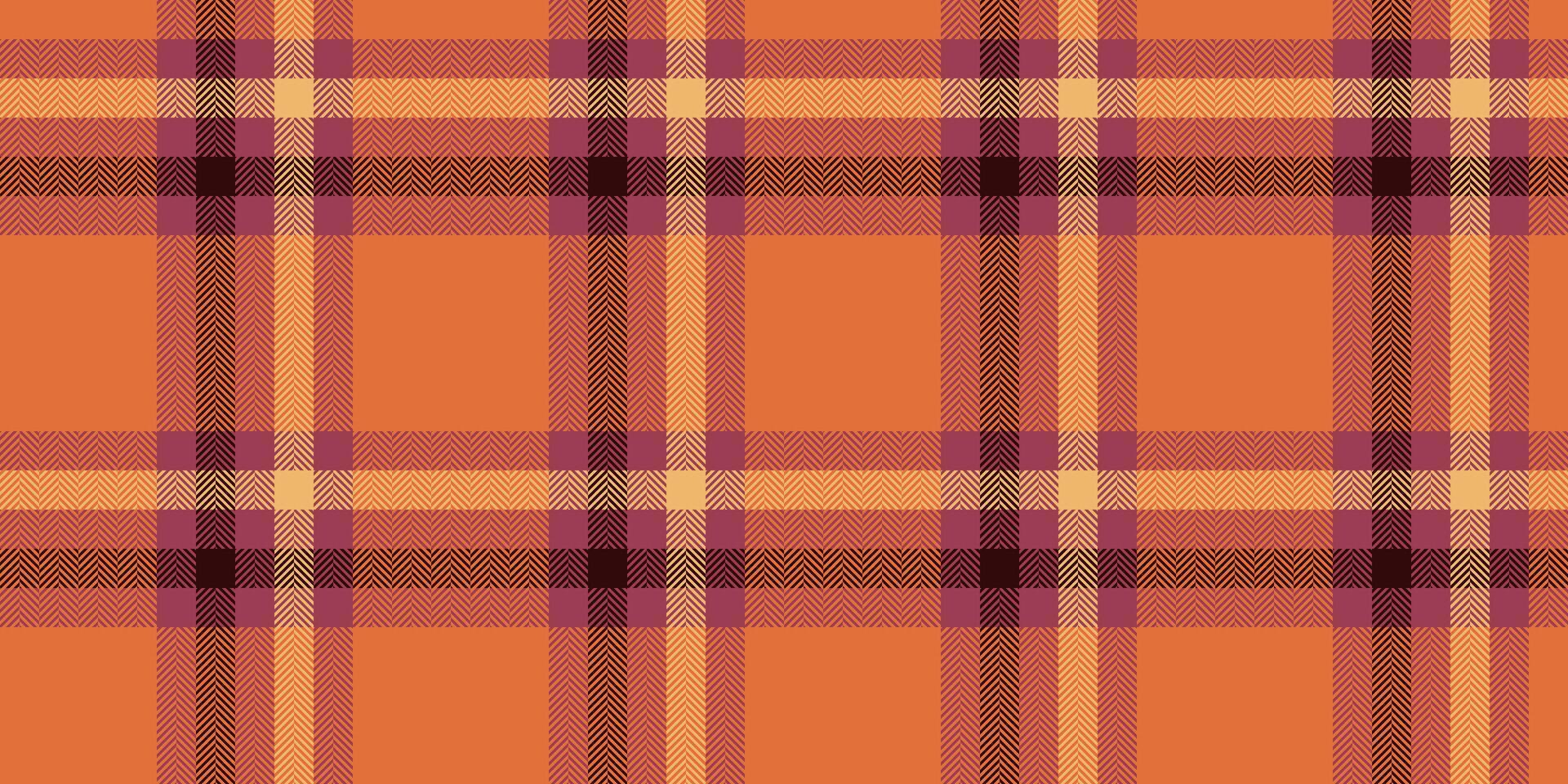 Tiny seamless pattern, contour plaid tartan fabric. Panel background textile check texture in orange and red colors. vector