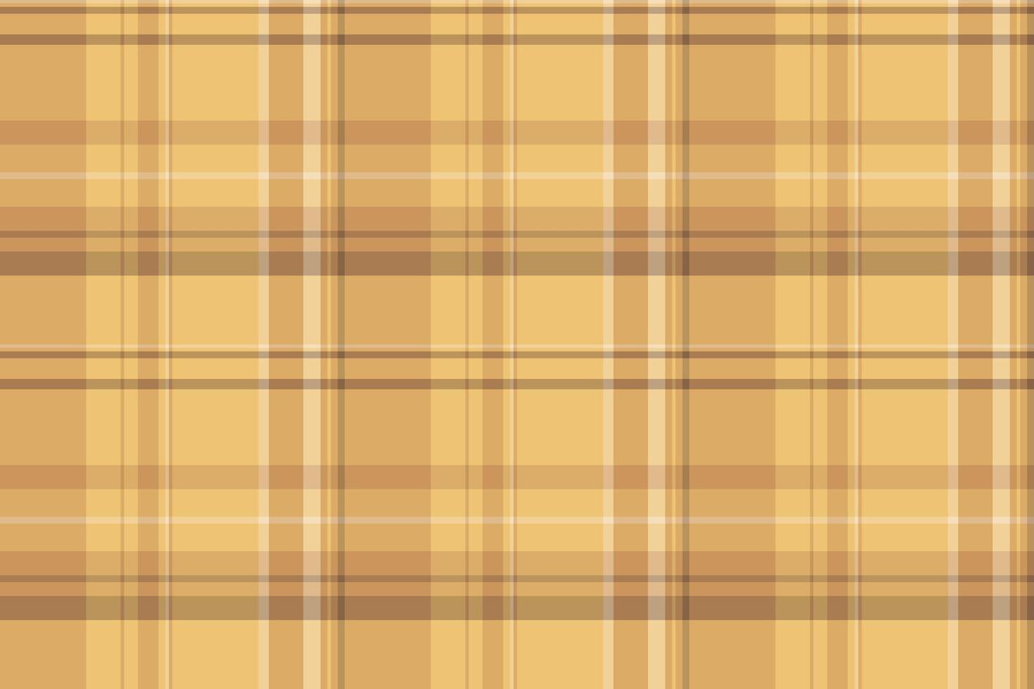 Many background texture seamless, rag plaid pattern fabric. Infinity check tartan textile in amber and orange colors. vector