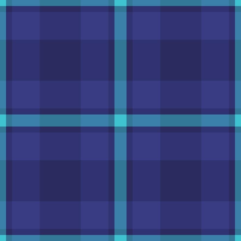 Sheet background texture , commercial fabric check seamless. Preppy textile pattern plaid tartan in blue and cyan colors. vector