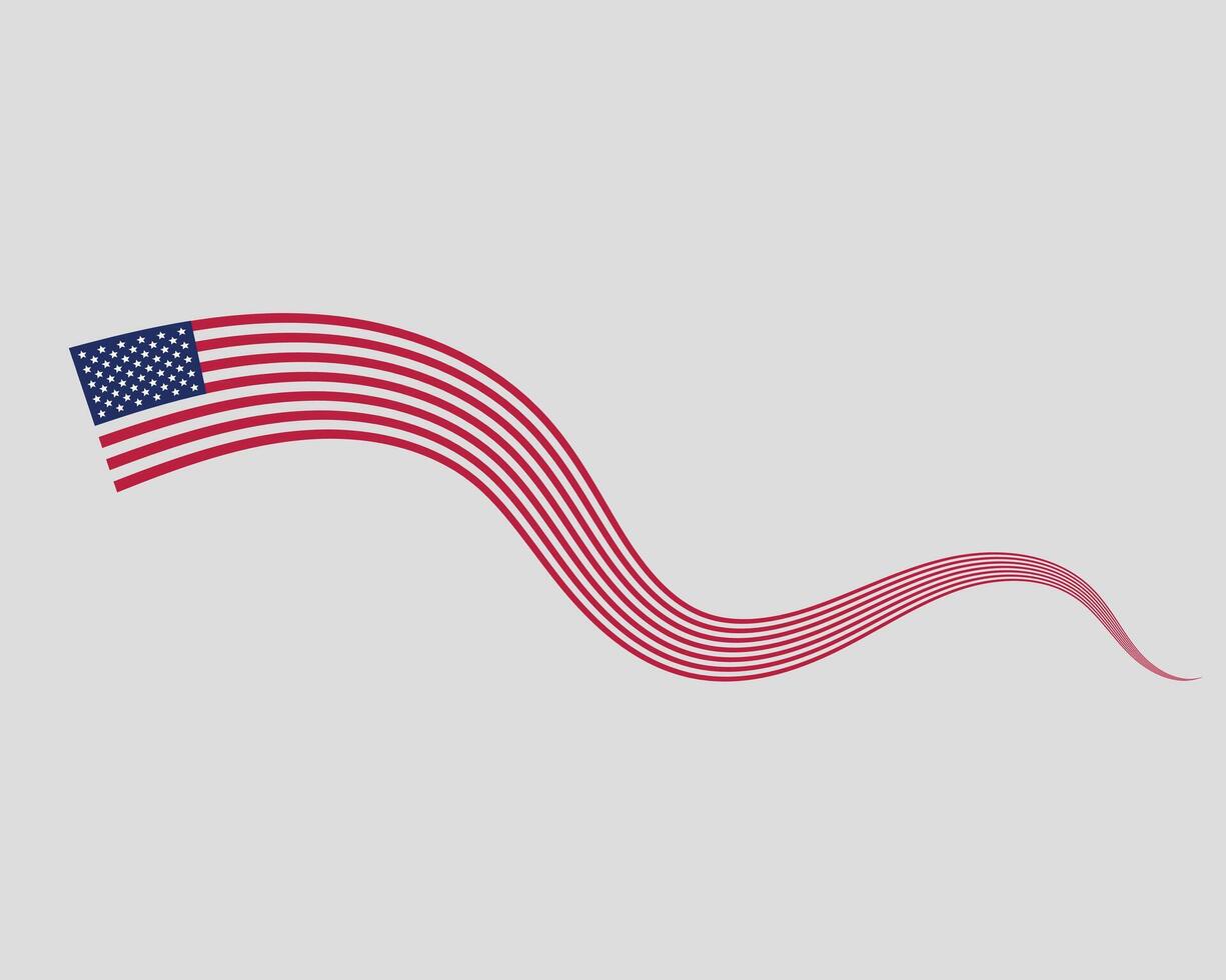 USA flag . Modern style United States of America symbol. American banner design element vector