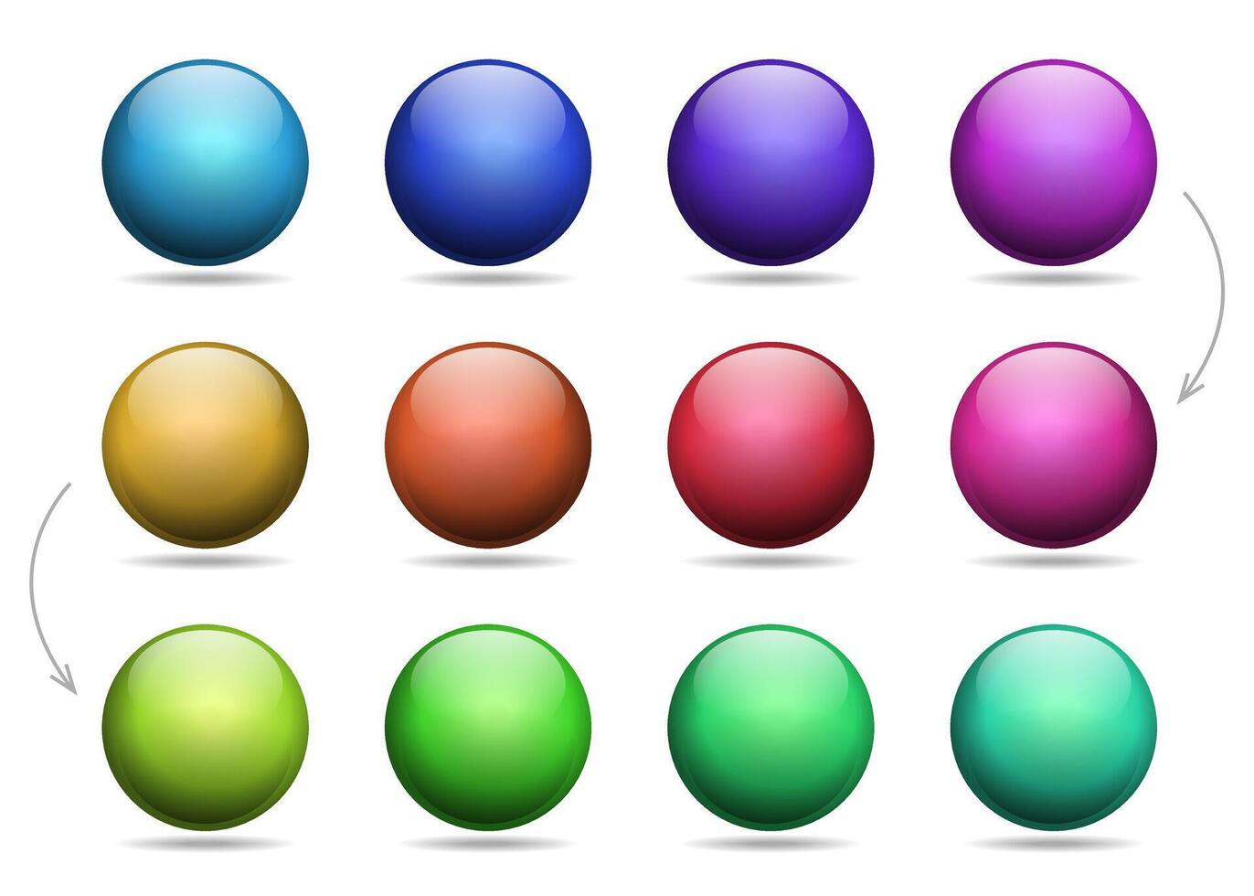 Set of multi colored balls. Design element. illustration. vector