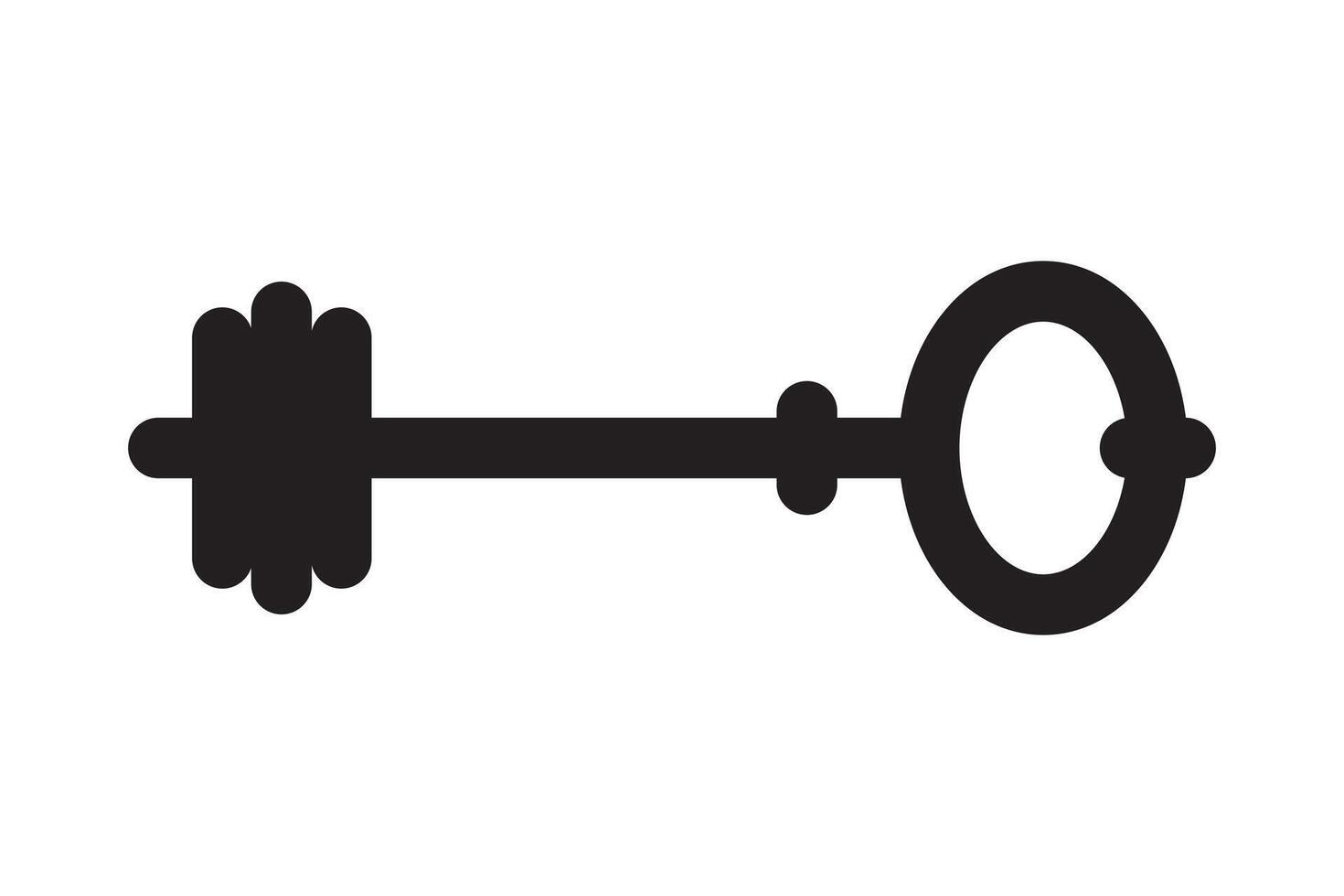 Key icon for lock and open door in house. Safety and security protection symbol. vector
