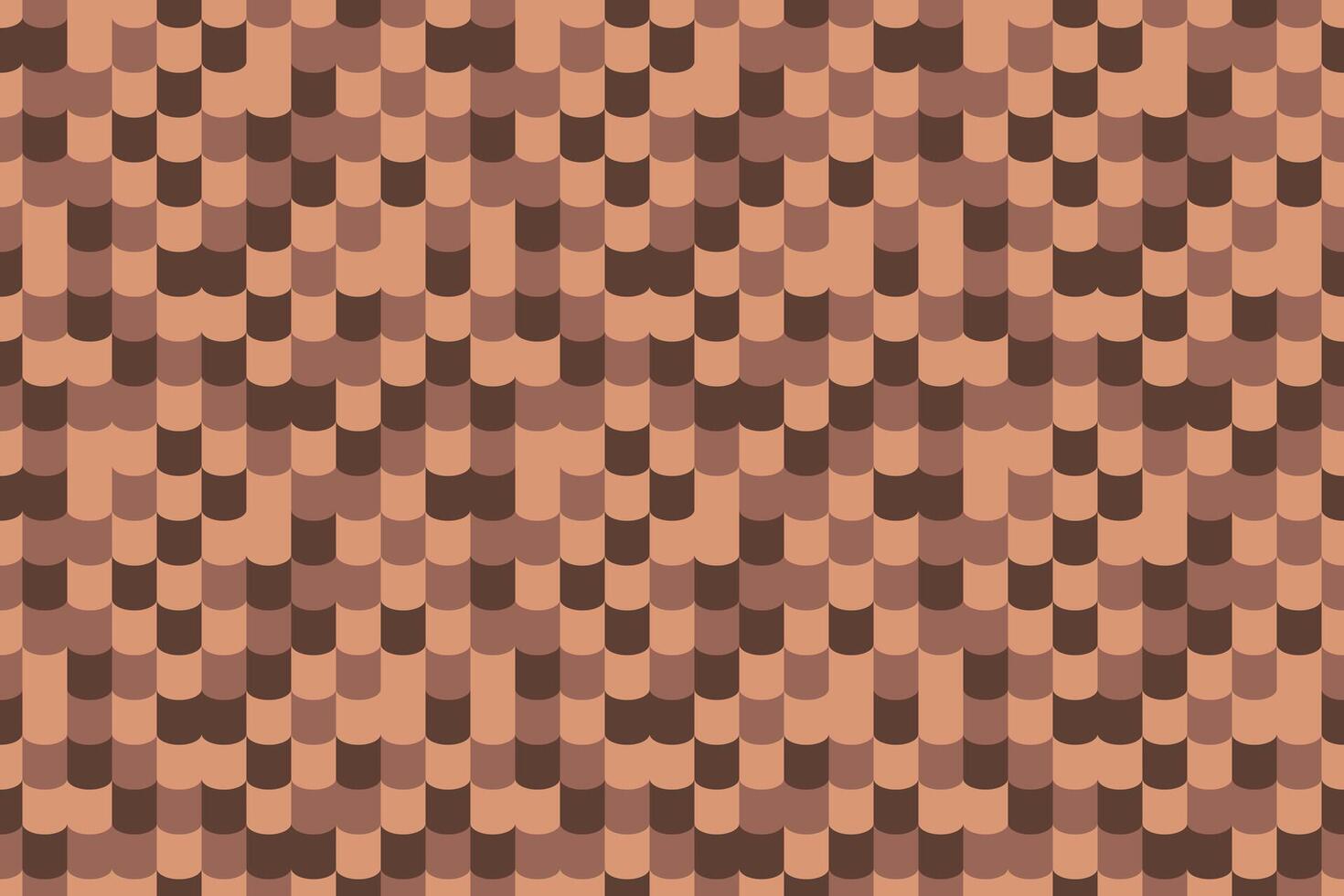 Roof tile texture seamless pattern for house or home. Abstract architecture background design. Roofing ceramic exterior material cover. vector