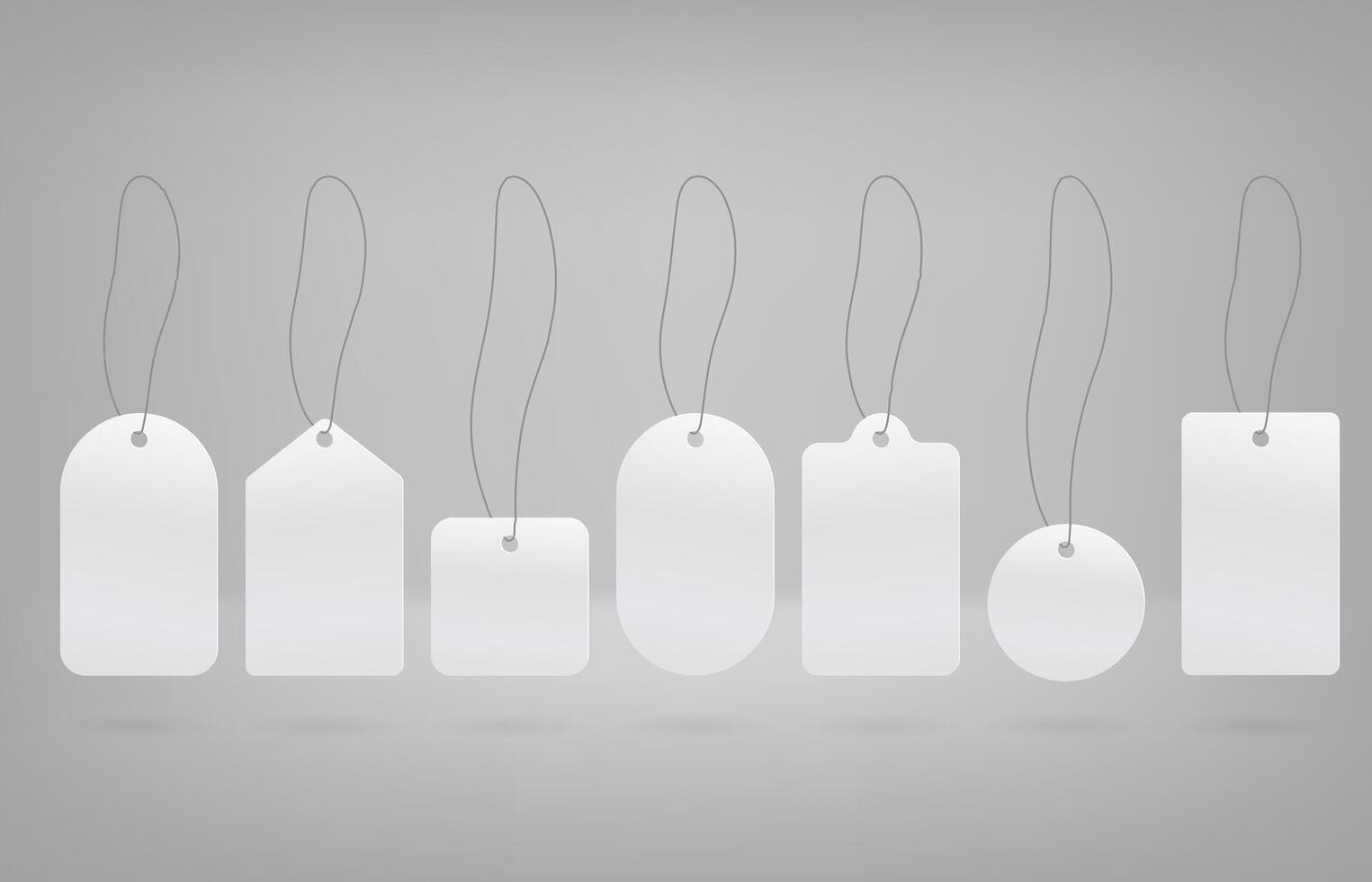 Labels design. White label shapes template. vector