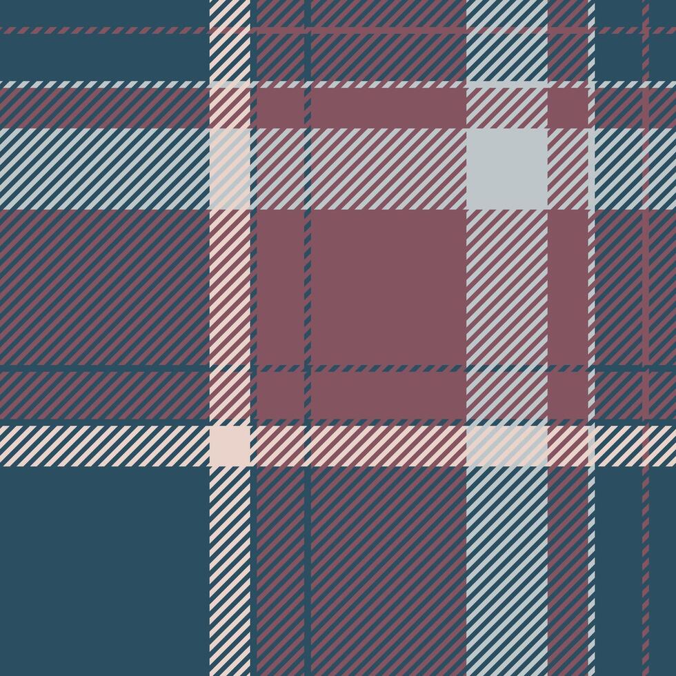 Neutral texture seamless, stripped pattern check plaid. Neat fabric background textile tartan in cyan and red colors. vector