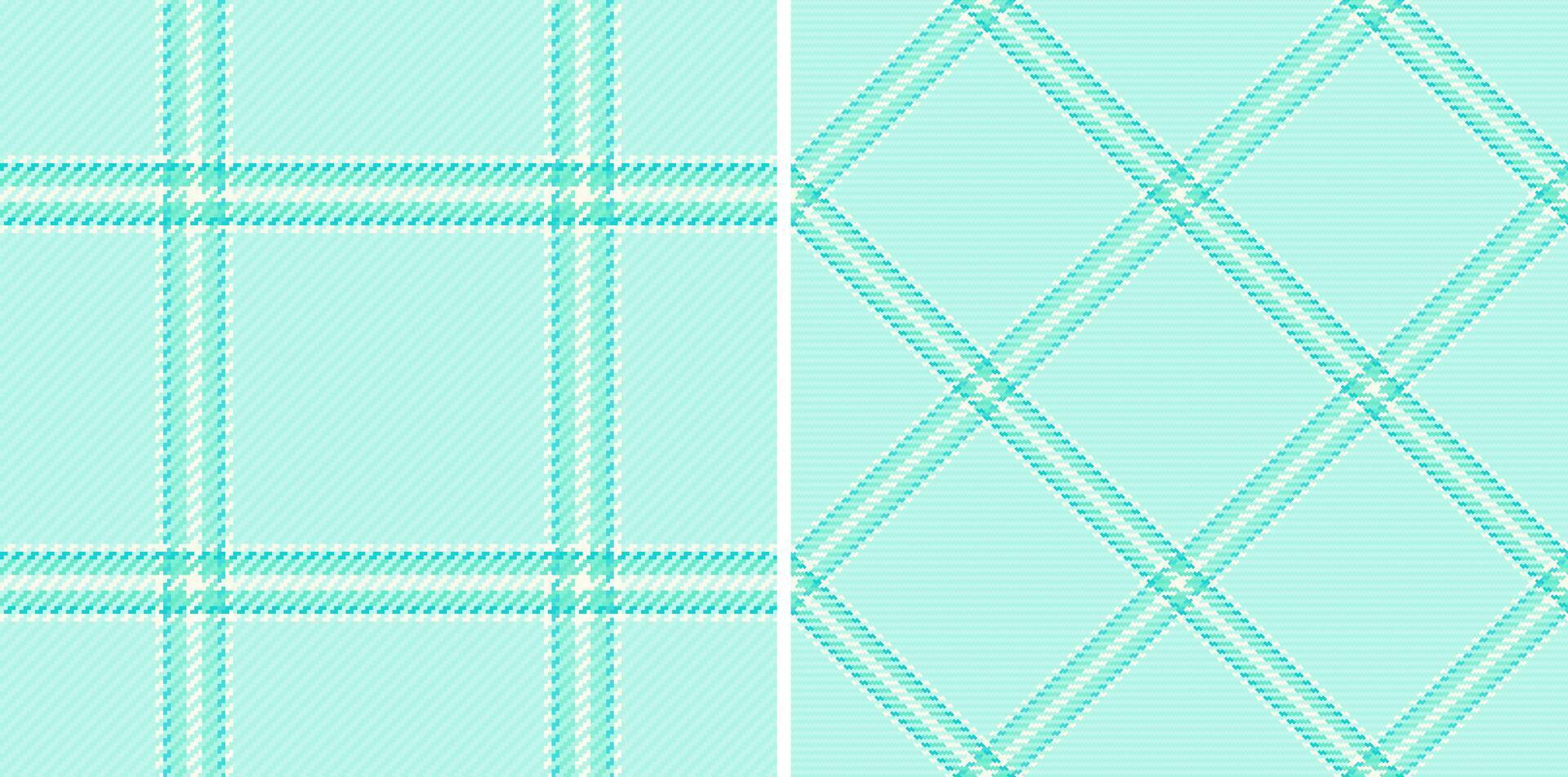 background plaid of seamless check fabric with a tartan pattern textile texture. Set in summer colors for bed sheet designs in bedroom. vector