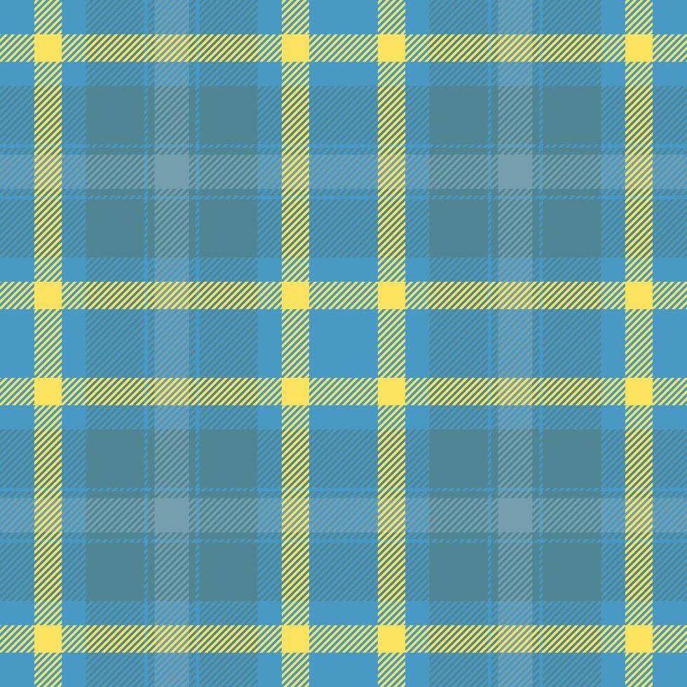 Tartan plaid pattern in blue. Print fabric texture seamless. Check background. vector