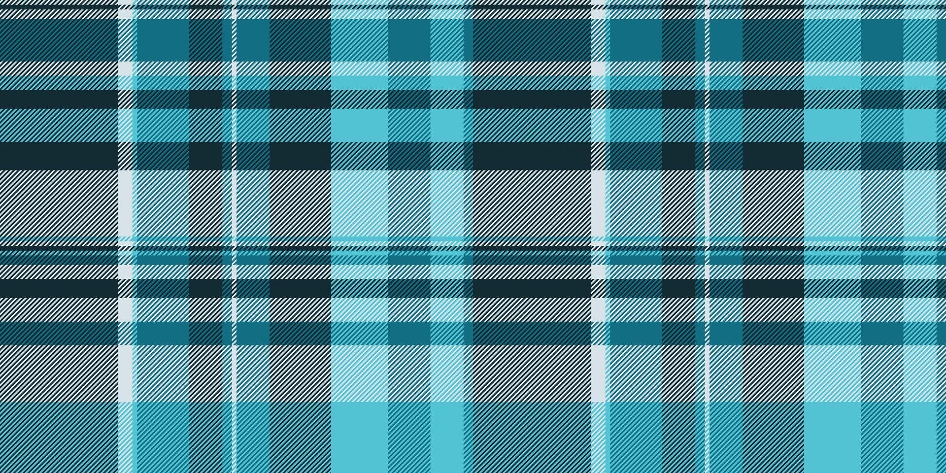 Birthday background tartan texture, effect seamless pattern fabric. Equal textile plaid check in cyan and dark colors. vector