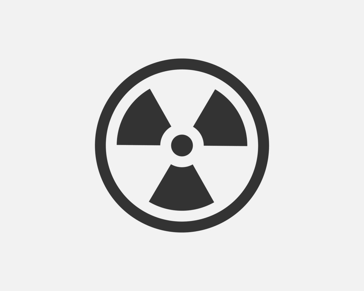 Radiation icon . Warning radioactive sign danger symbol. vector
