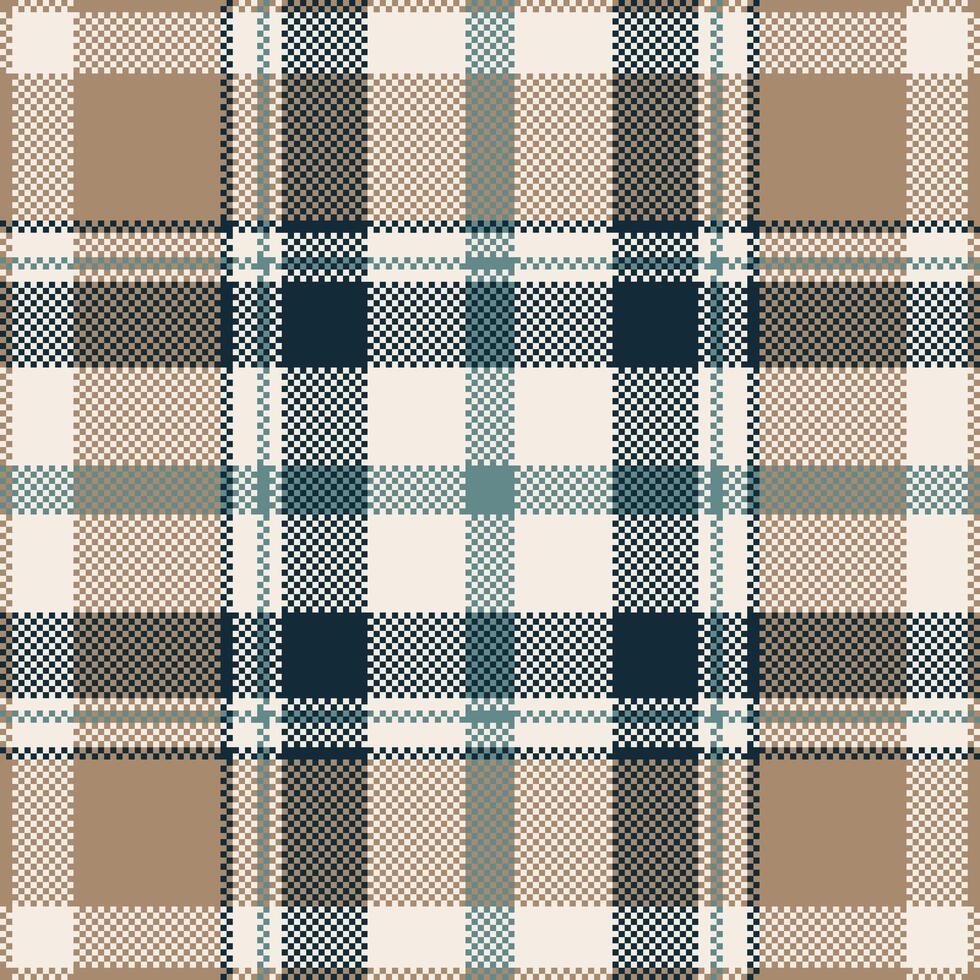 Pixel background design. Modern seamless pattern plaid. Square texture fabric. Tartan scottish textile. Beauty color madras ornament. vector