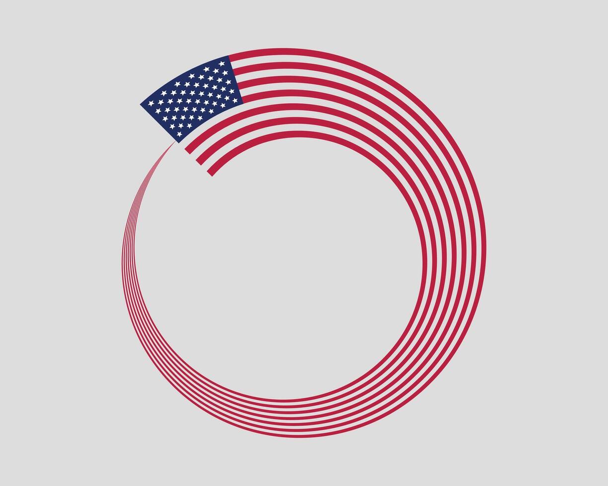USA flag . Modern style United States of America symbol. American banner design element vector