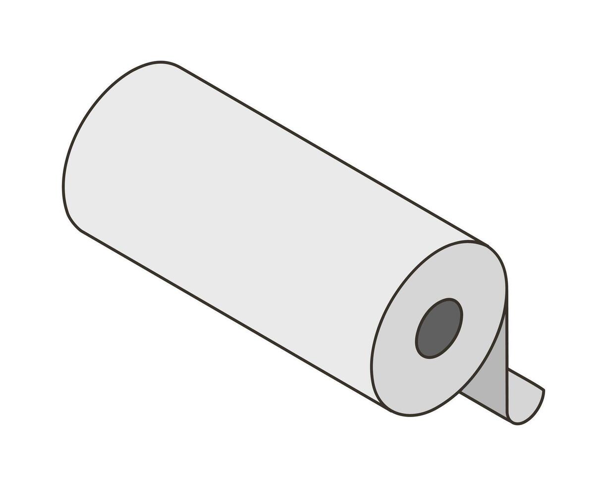 Textile roll icon. Paper tube illustration design for kitchen cleaning towel, carpet, scroll whatman, fabric. vector