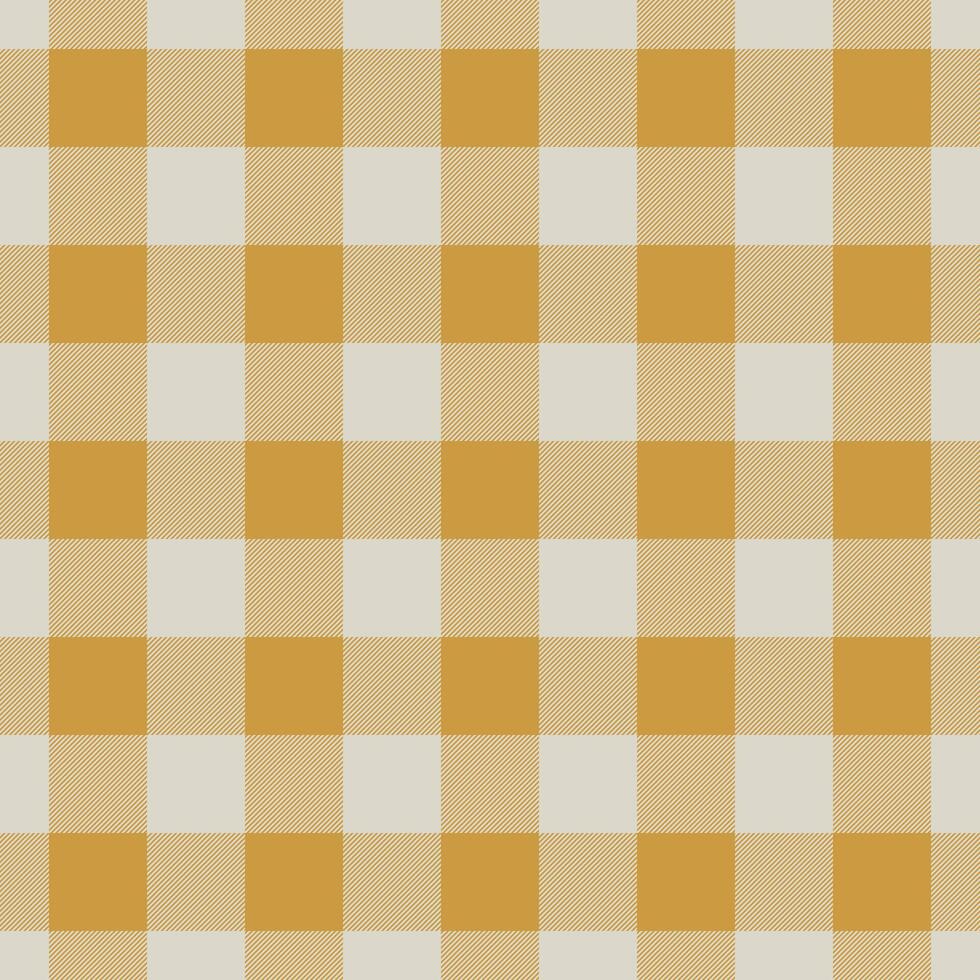 Paisley background textile texture, sketch pattern plaid seamless. Pano fabric check tartan in white and amber colors. vector