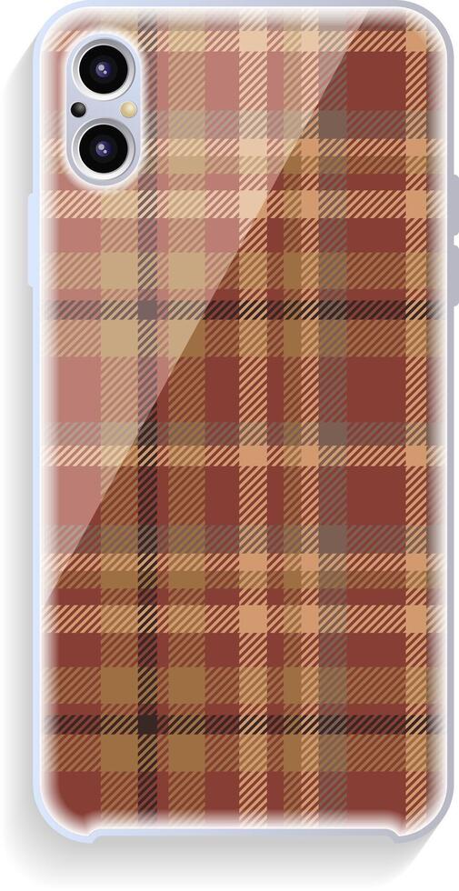 Smartphone cover design mockup. Template geometric pattern for mobile phone back part. Flat design. vector