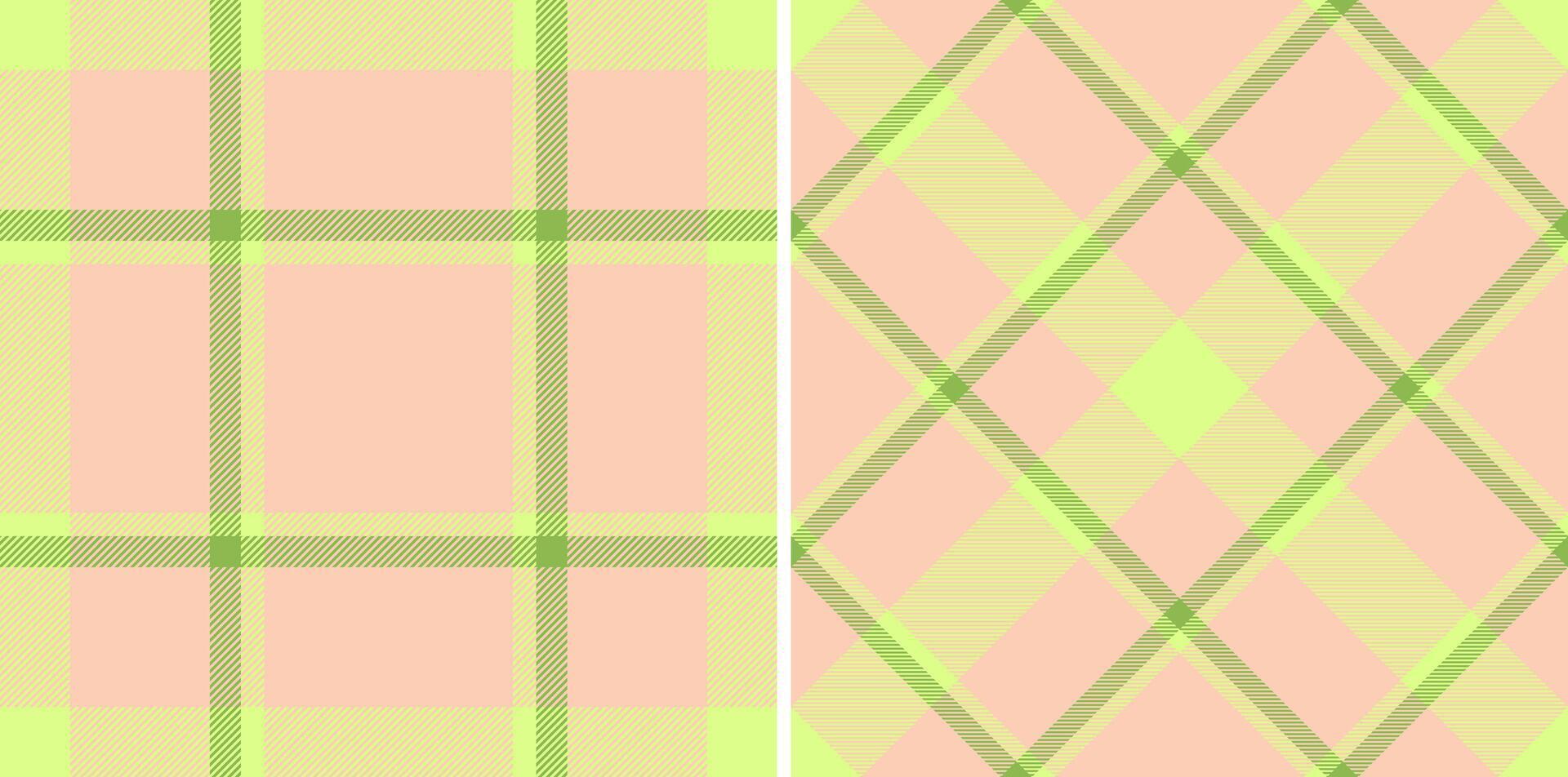 Plaid pattern textile of tartan check with a seamless texture fabric background. Set in retro colors for school uniform trends. vector