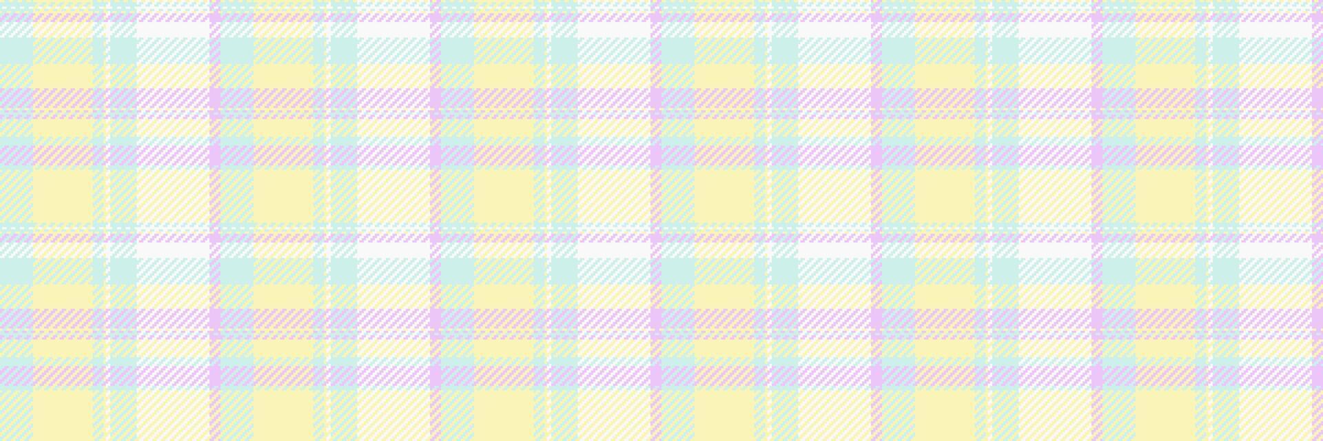 Tidy seamless background , 1970s pattern tartan texture. Colour fabric plaid check textile in light and white colors. vector