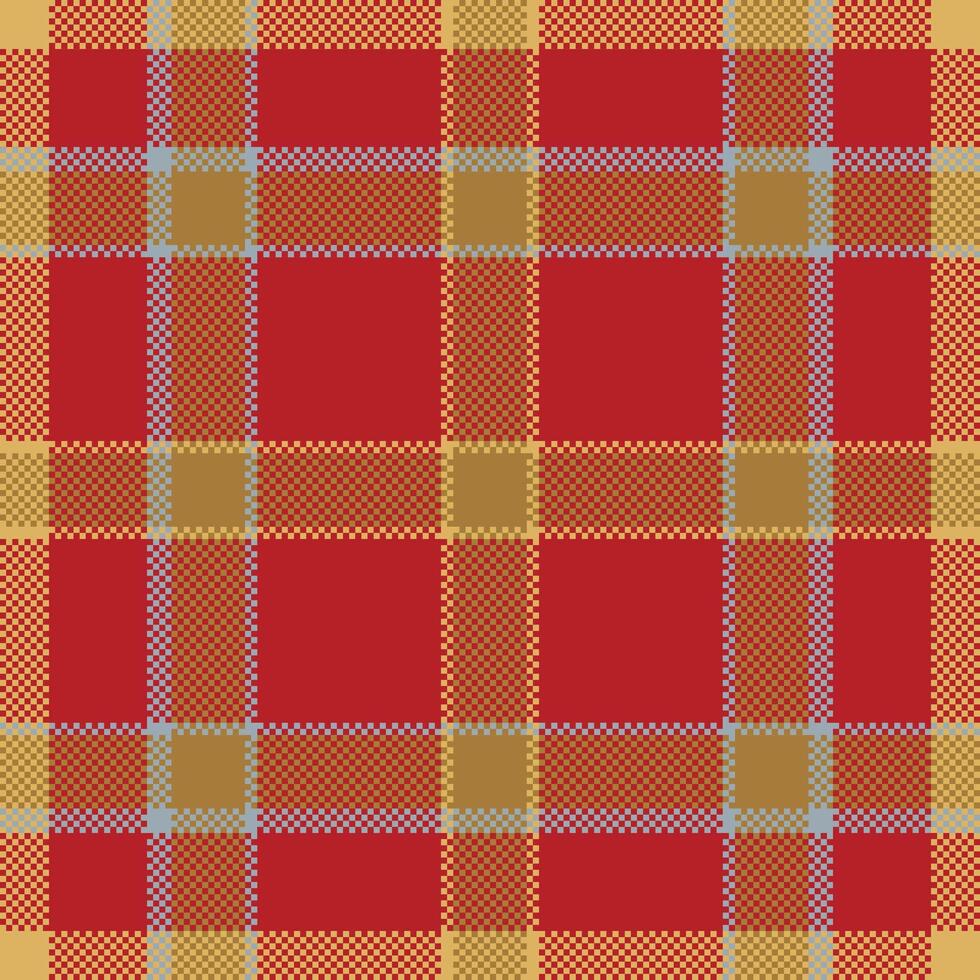 Pixel background design. Modern seamless pattern plaid. Square texture fabric. Tartan scottish textile. Beauty color madras ornament. vector
