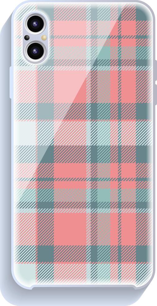 Smartphone cover design mockup. Template geometric pattern for mobile phone back part. Flat design. vector