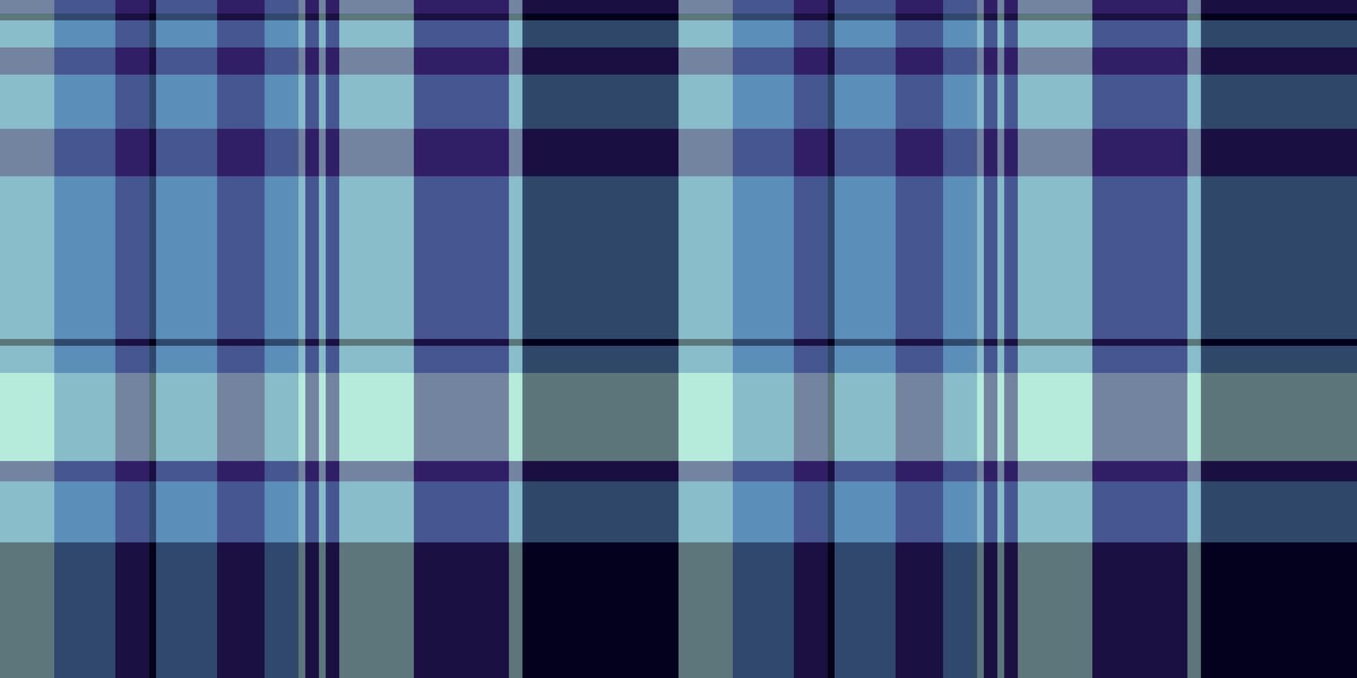 Endless seamless check, illustration pattern tartan background. Domestic plaid texture fabric textile in blue and cyan colors. vector
