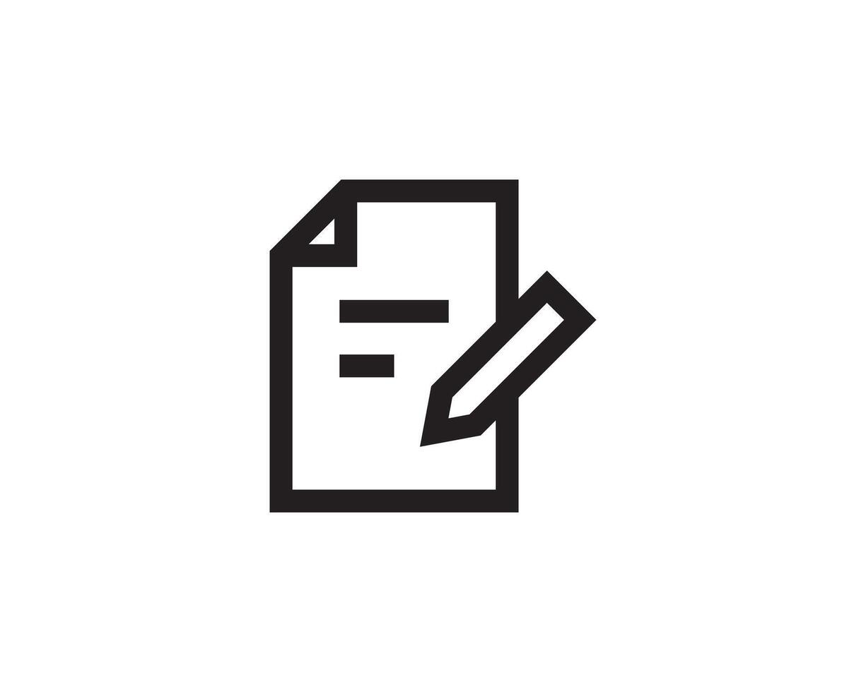 Note icon sign. Paper message or document page. vector