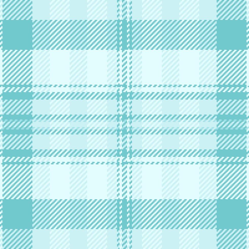Neat pattern texture seamless, furniture background plaid textile. Merry fabric check tartan in light and light cyan colors. vector