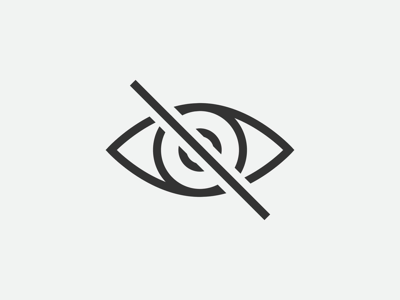 Show password icon, eye symbol. vision hide from watch icon. Secret view web design element. vector
