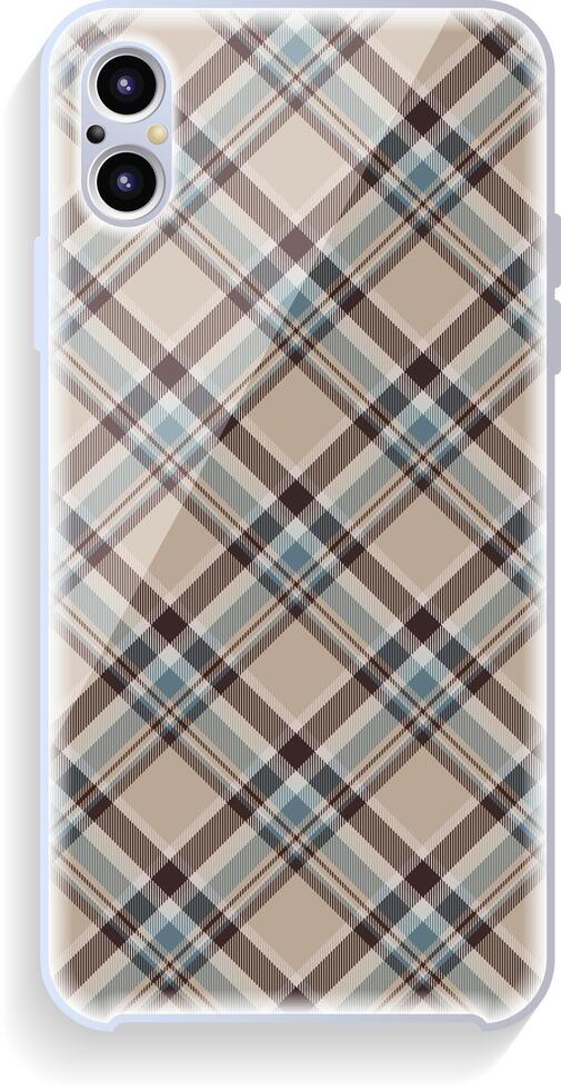 Smartphone cover design mockup. Template geometric pattern for mobile phone back part. Flat design. vector