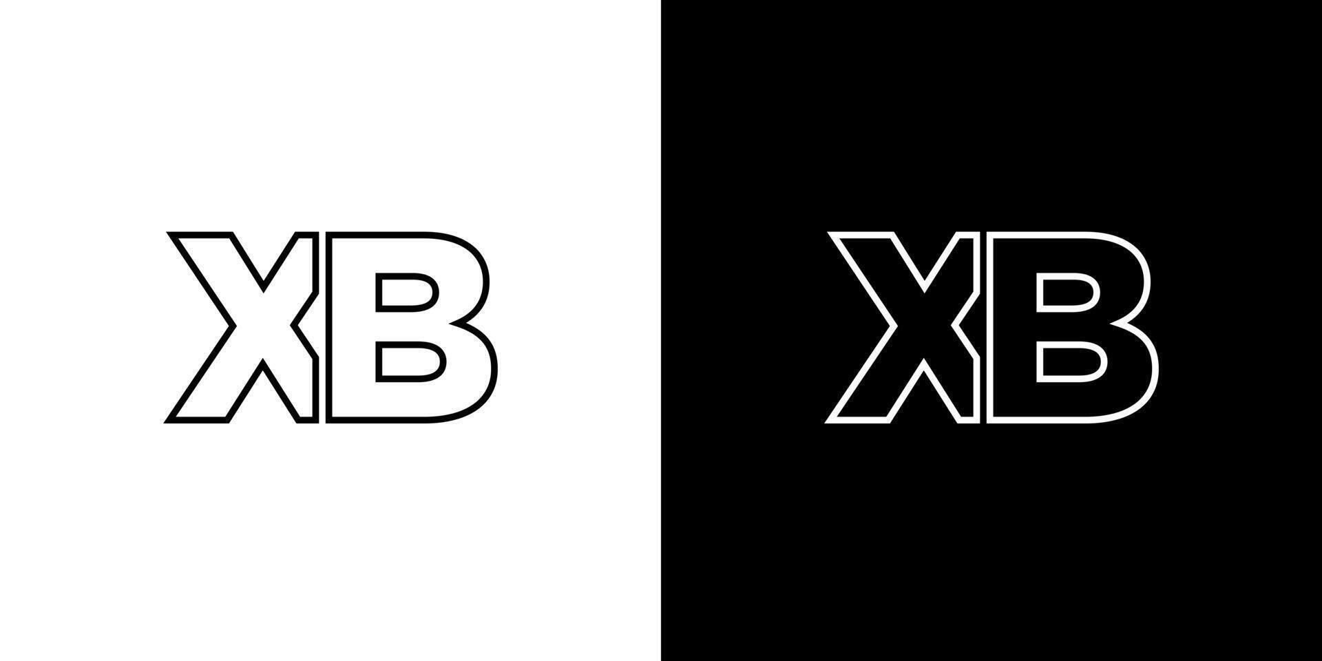 Letter X and B, XB logo design template. Minimal monogram initial based logotype. vector