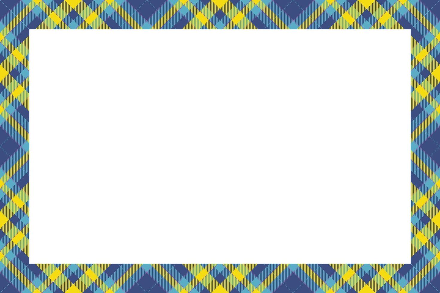 Vintage frame . Scottish border pattern retro style. Tartan plaid ornament. vector