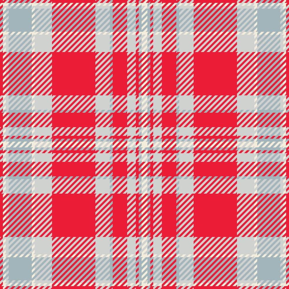 International tartan pattern, commerce textile seamless fabric. Apartment texture plaid background check in red and light gray colors. vector