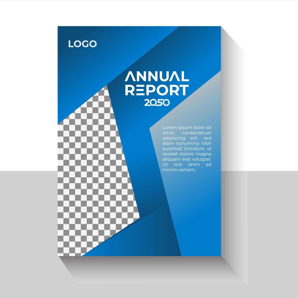 Modern annual report cover design vector